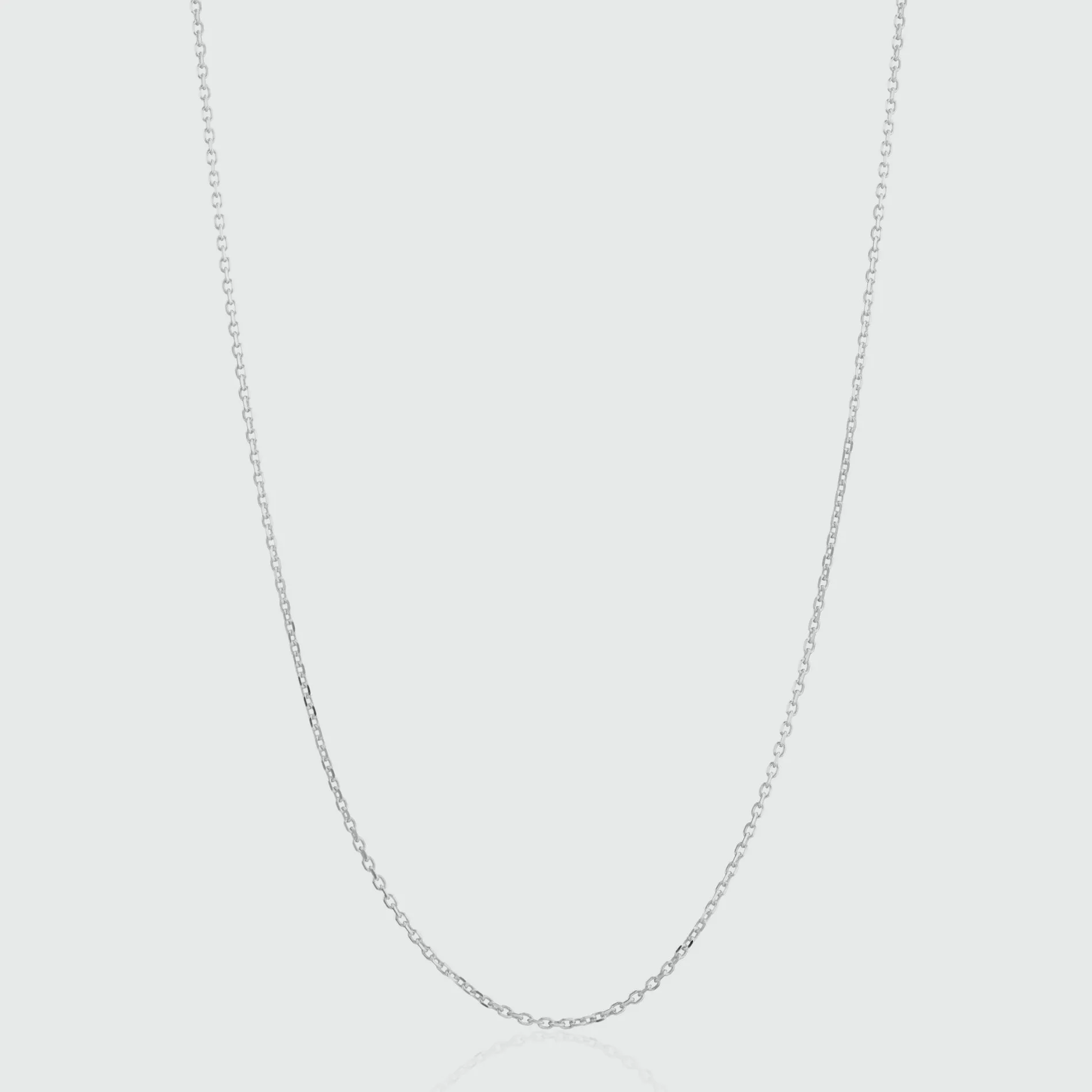 Marylebone 9ct White Gold Fine Trace Chain