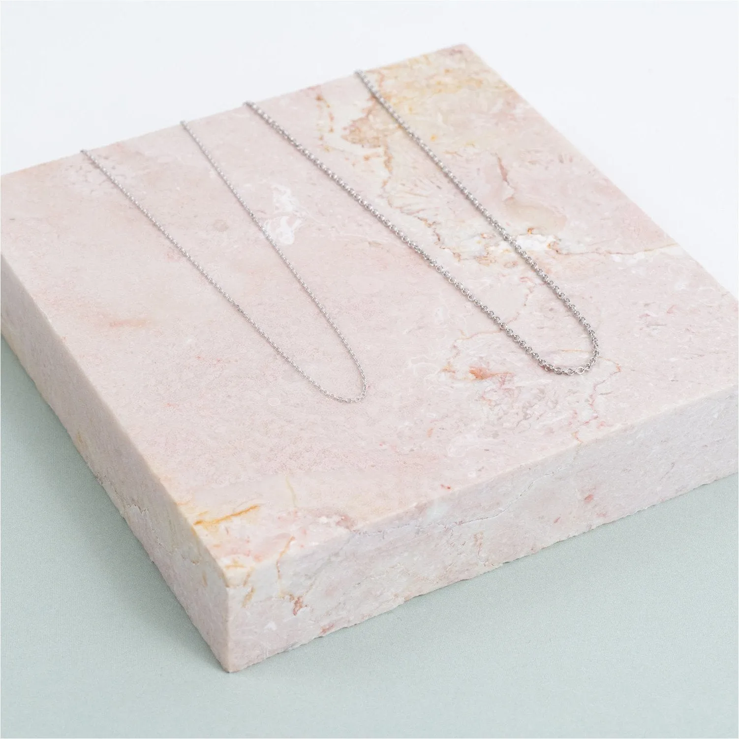 Marylebone 9ct White Gold Fine Trace Chain