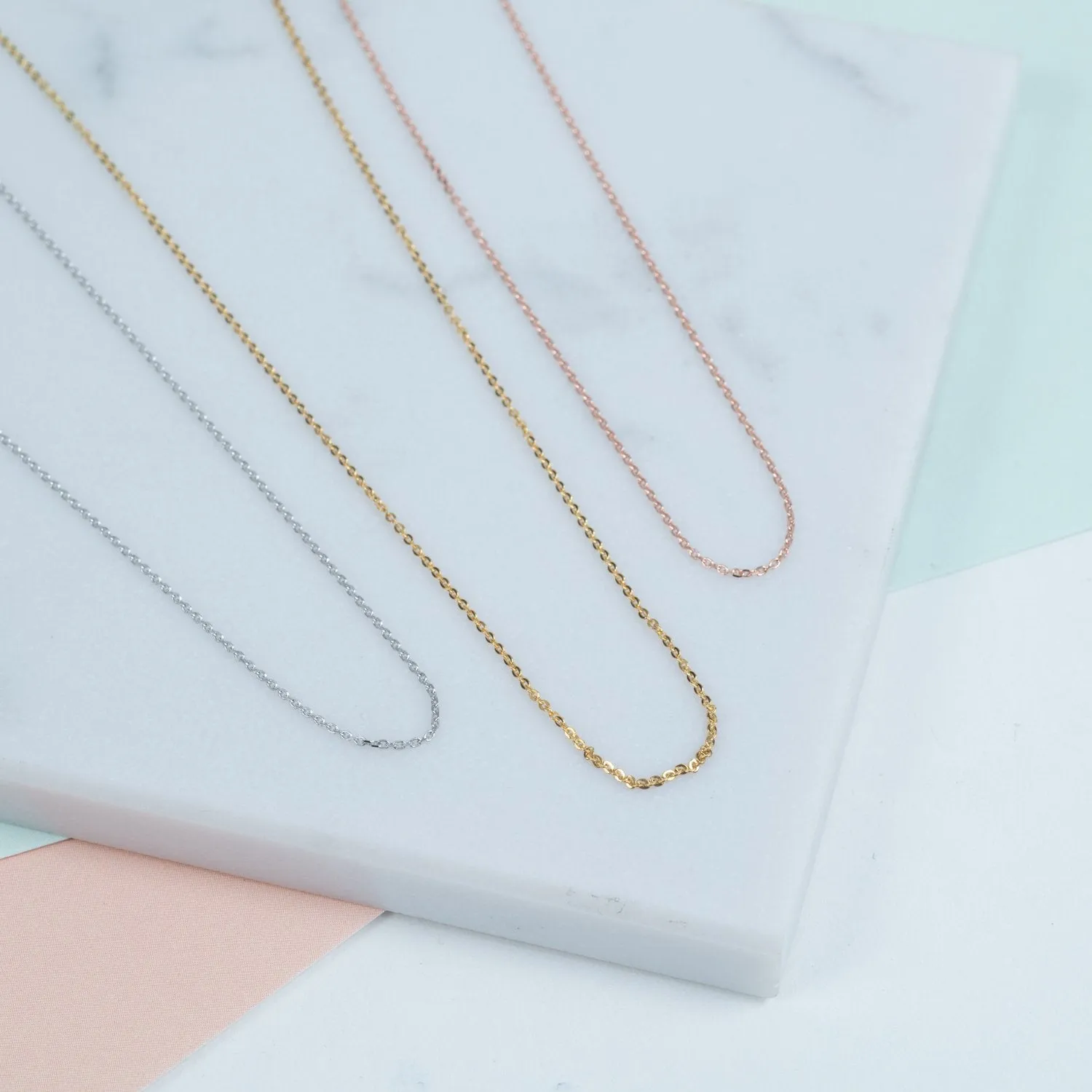 Marylebone 9ct White Gold Fine Trace Chain