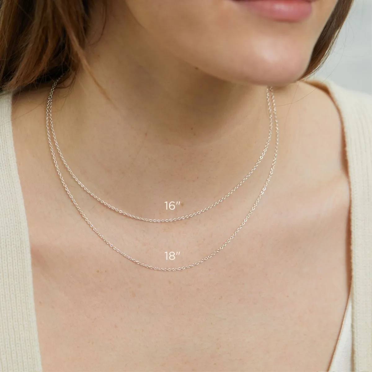 Marylebone 9ct White Gold Fine Trace Chain