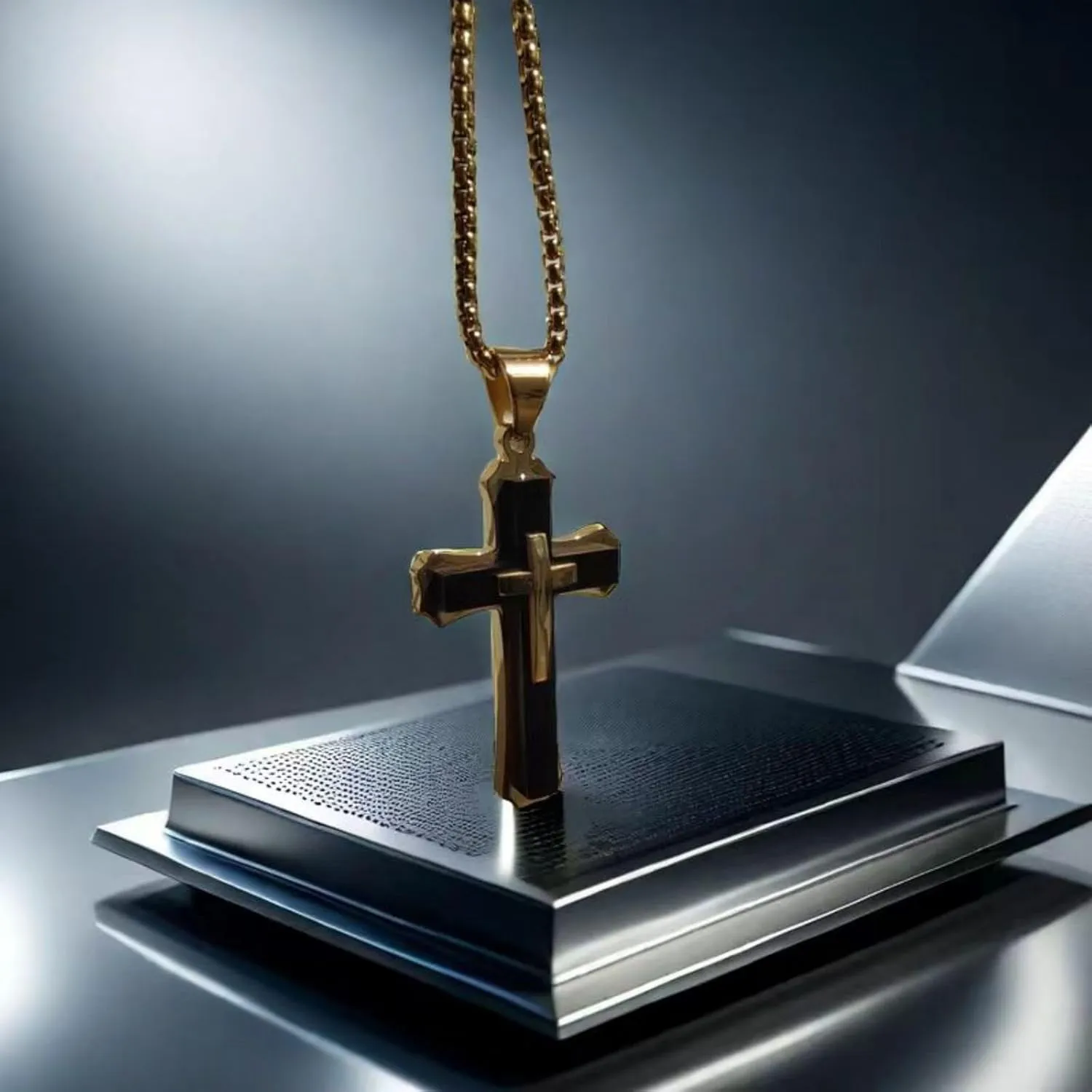 Mens Cross Necklaces Stainless Steel Cross Pendant Necklace For Men