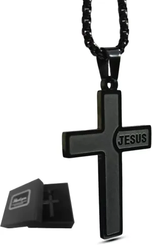 Mens Cross Necklaces Stainless Steel Cross Pendant Necklace For Men