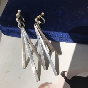 Mexican Silver Fringe Earrings