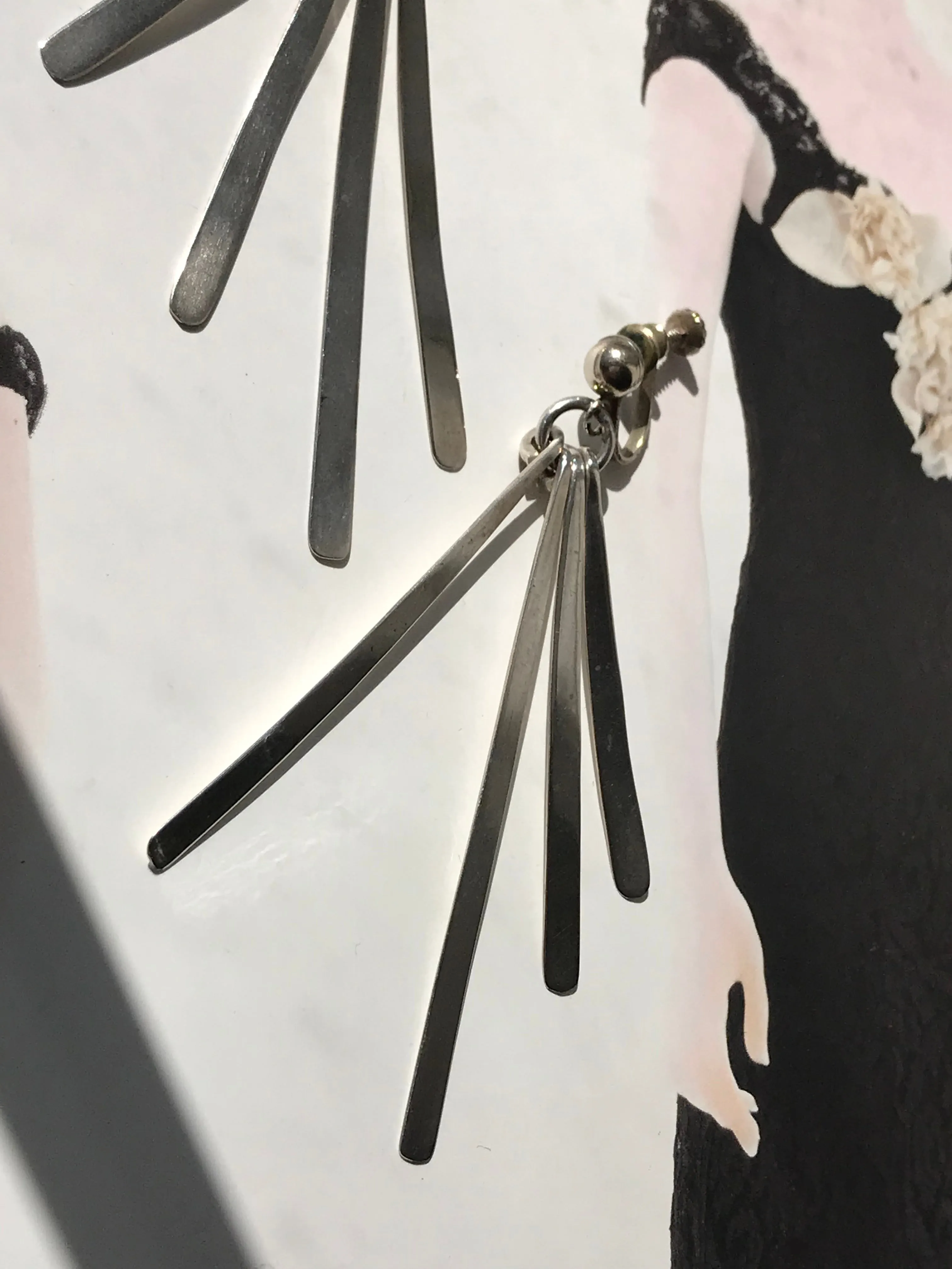 Mexican Silver Fringe Earrings