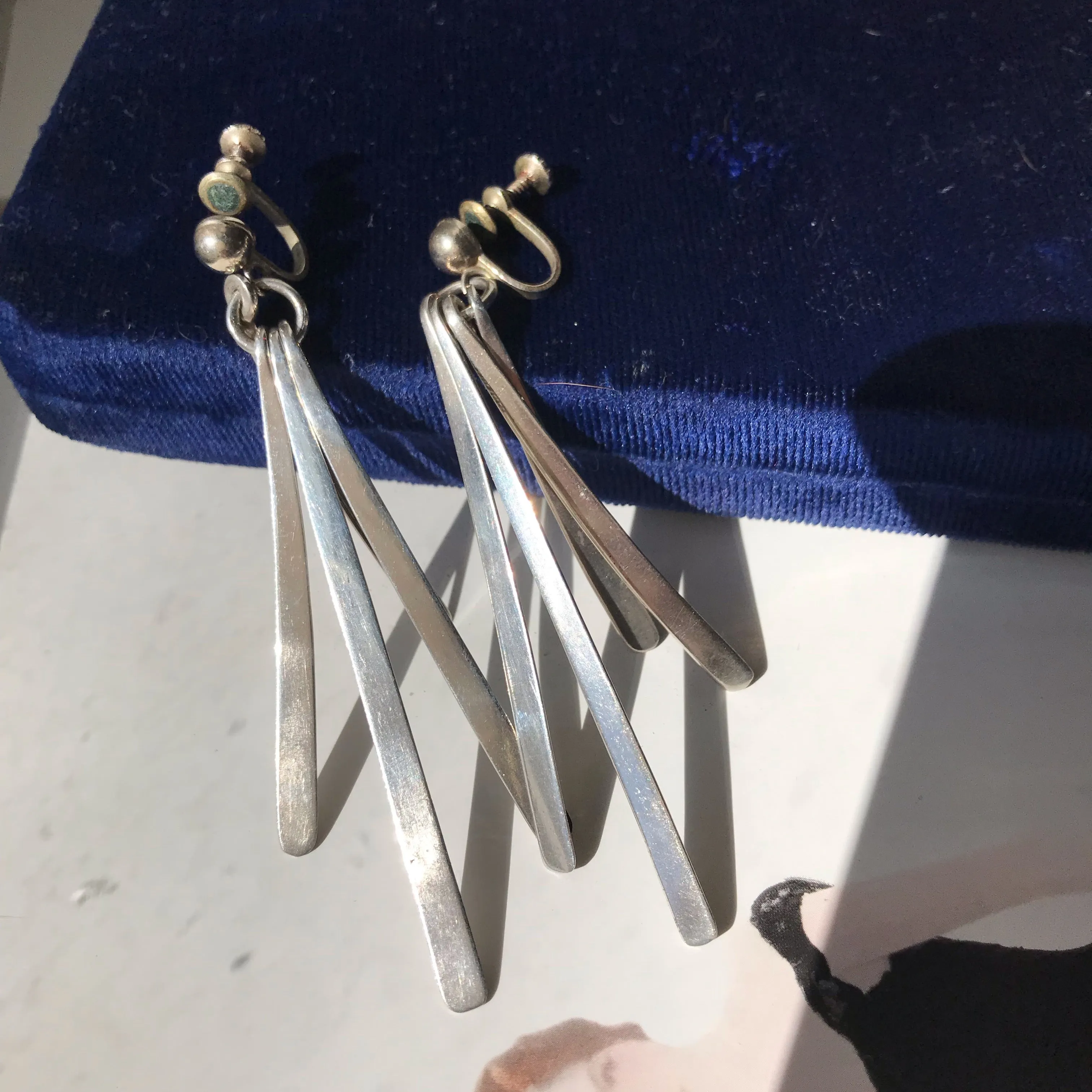 Mexican Silver Fringe Earrings