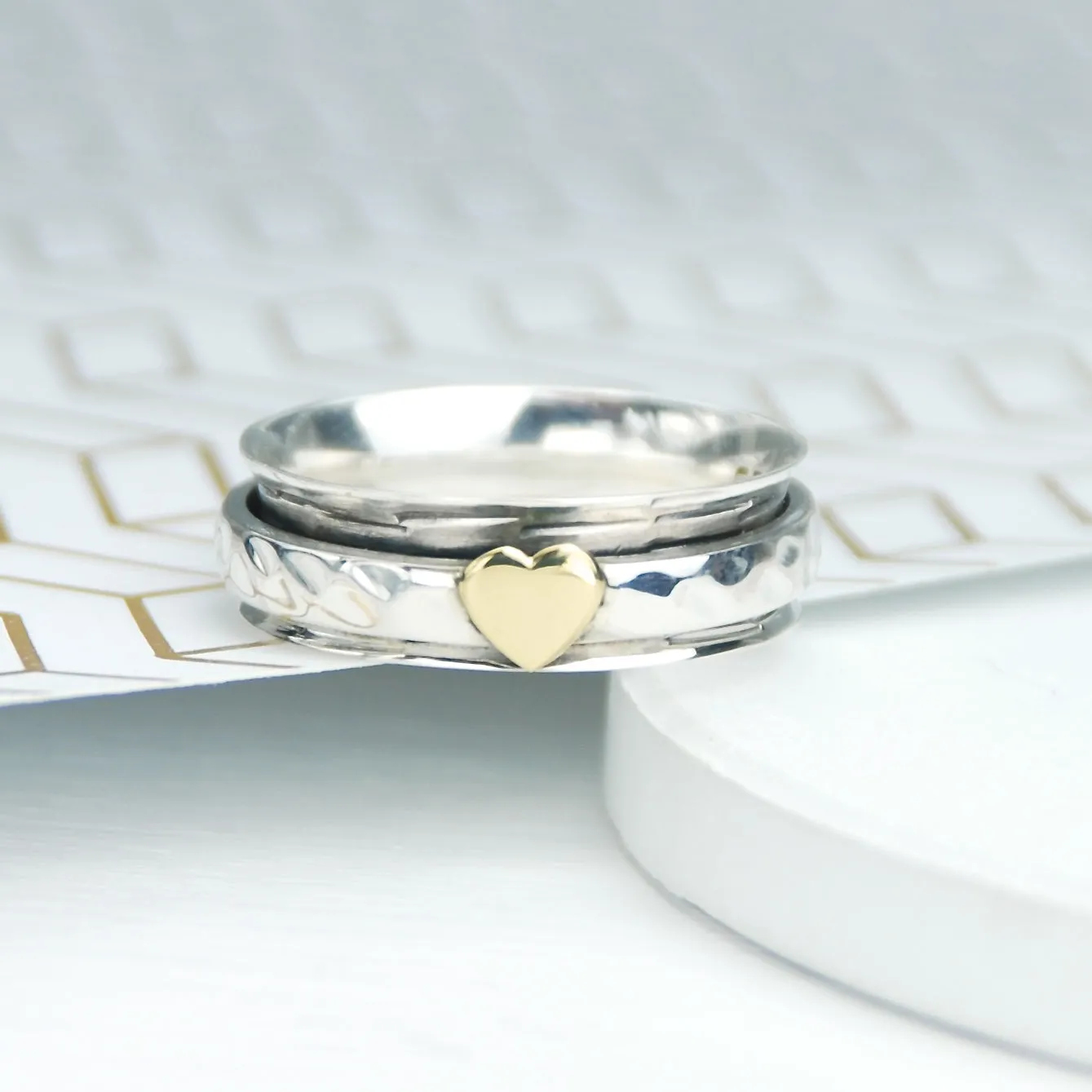 Mia Skinny Sterling Silver Spinning Ring