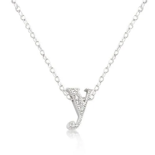 Micro-Pave Initial Y Pendant