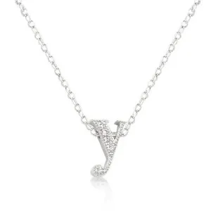 Micro-Pave Initial Y Pendant
