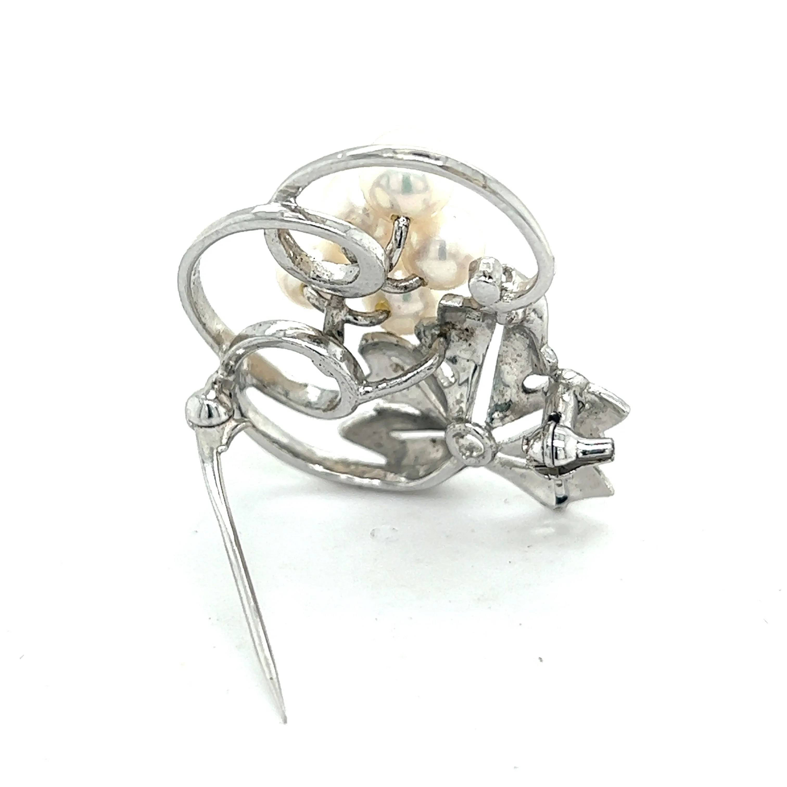Mikimoto Authentic Estate Akoya Pearl Brooch Pin Sterling Silver 5.85 mm M302