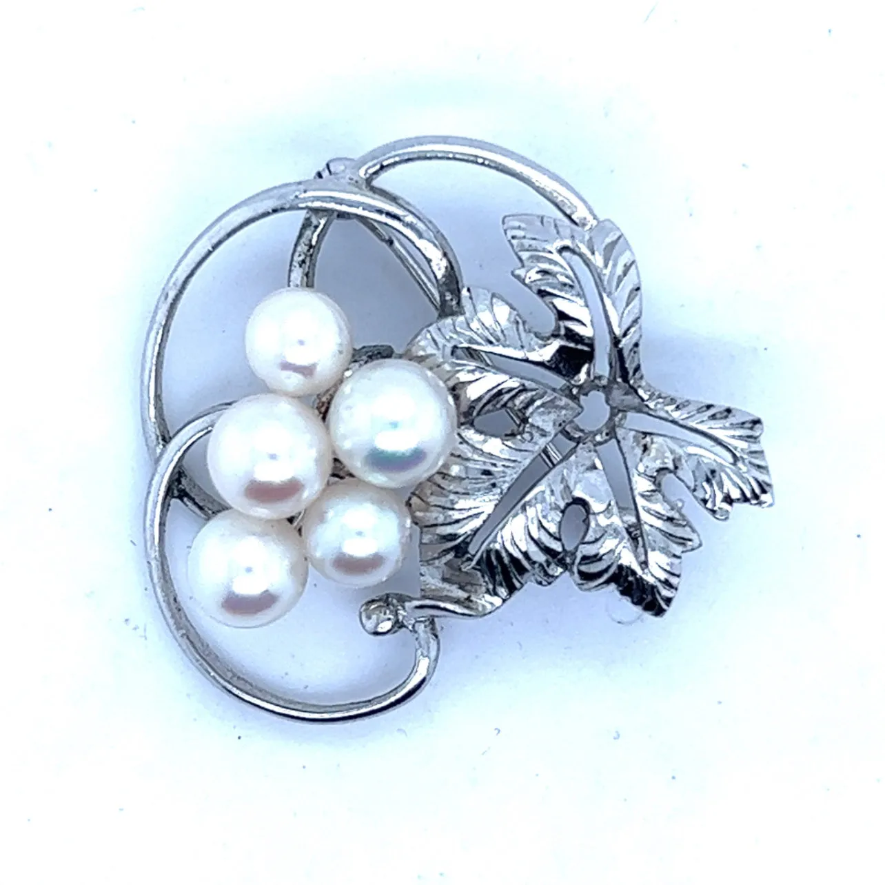 Mikimoto Authentic Estate Akoya Pearl Brooch Pin Sterling Silver 5.85 mm M302