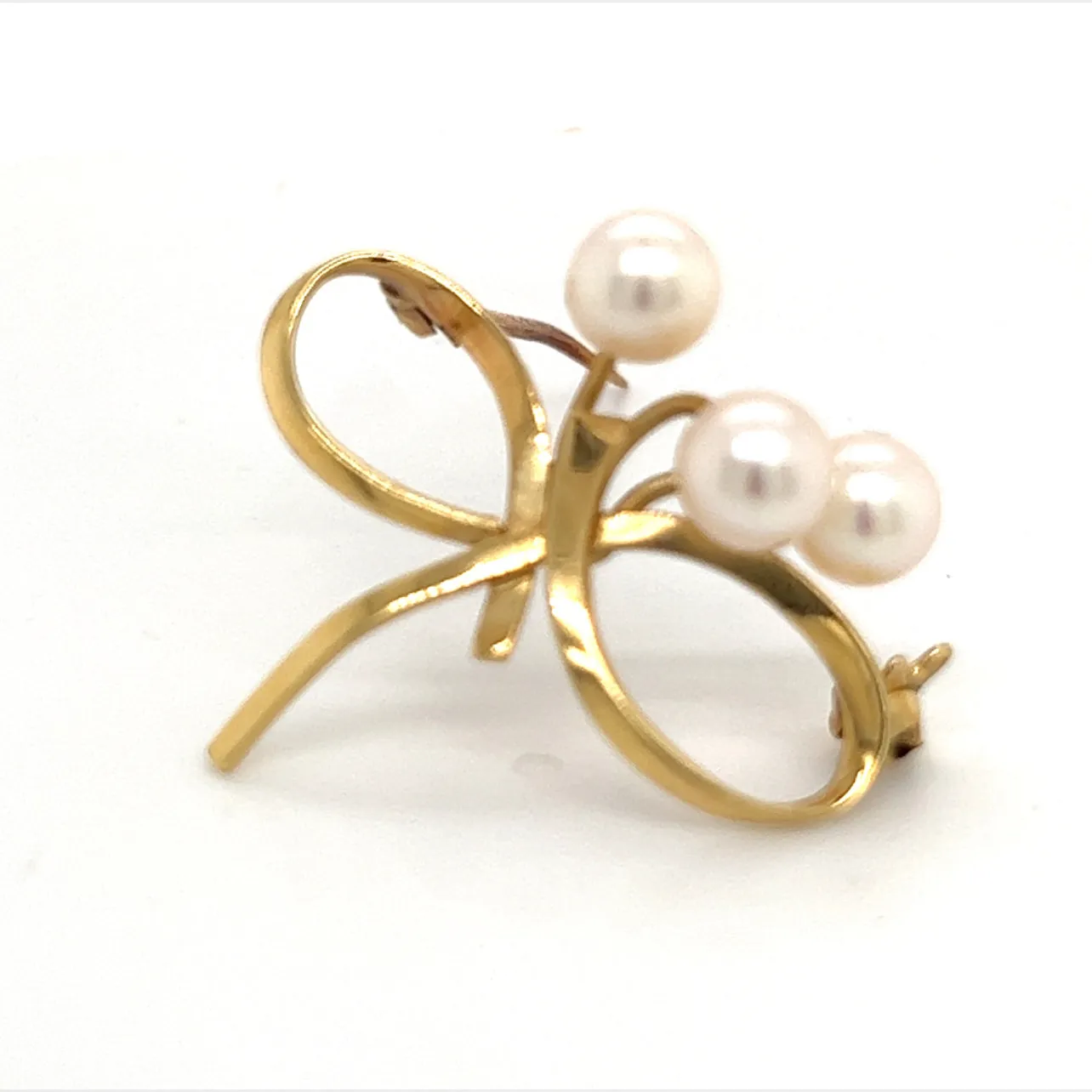 Mikimoto Estate Akoya Pearl Brooch Pin 14k Gold 6 mm M273