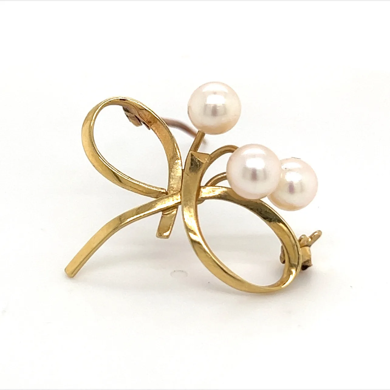 Mikimoto Estate Akoya Pearl Brooch Pin 14k Gold 6 mm M273