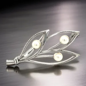 Mikimoto Estate Akoya Pearl Brooch Pin Sterling Silver 5.05 mm M279