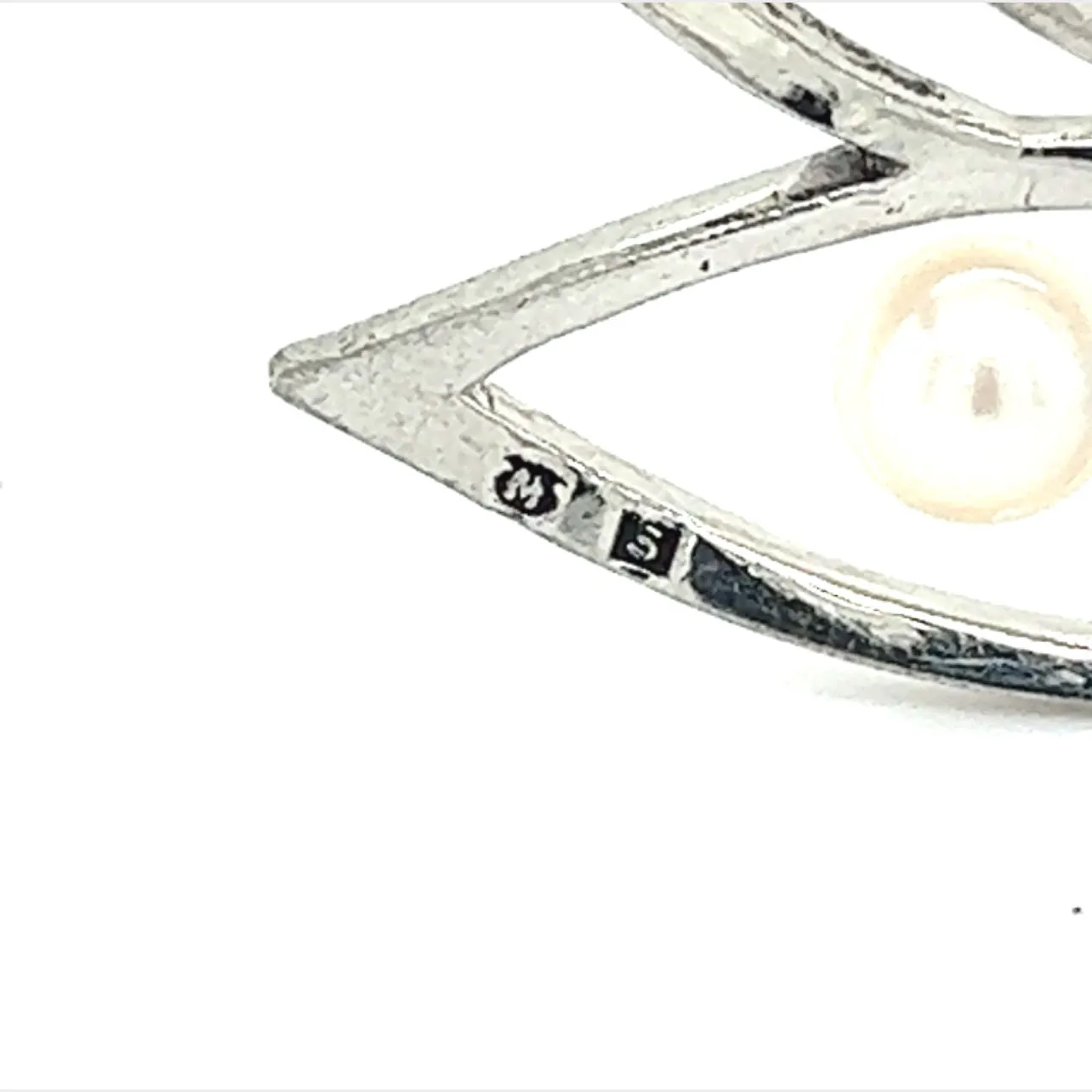 Mikimoto Estate Akoya Pearl Brooch Pin Sterling Silver 5.05 mm M279