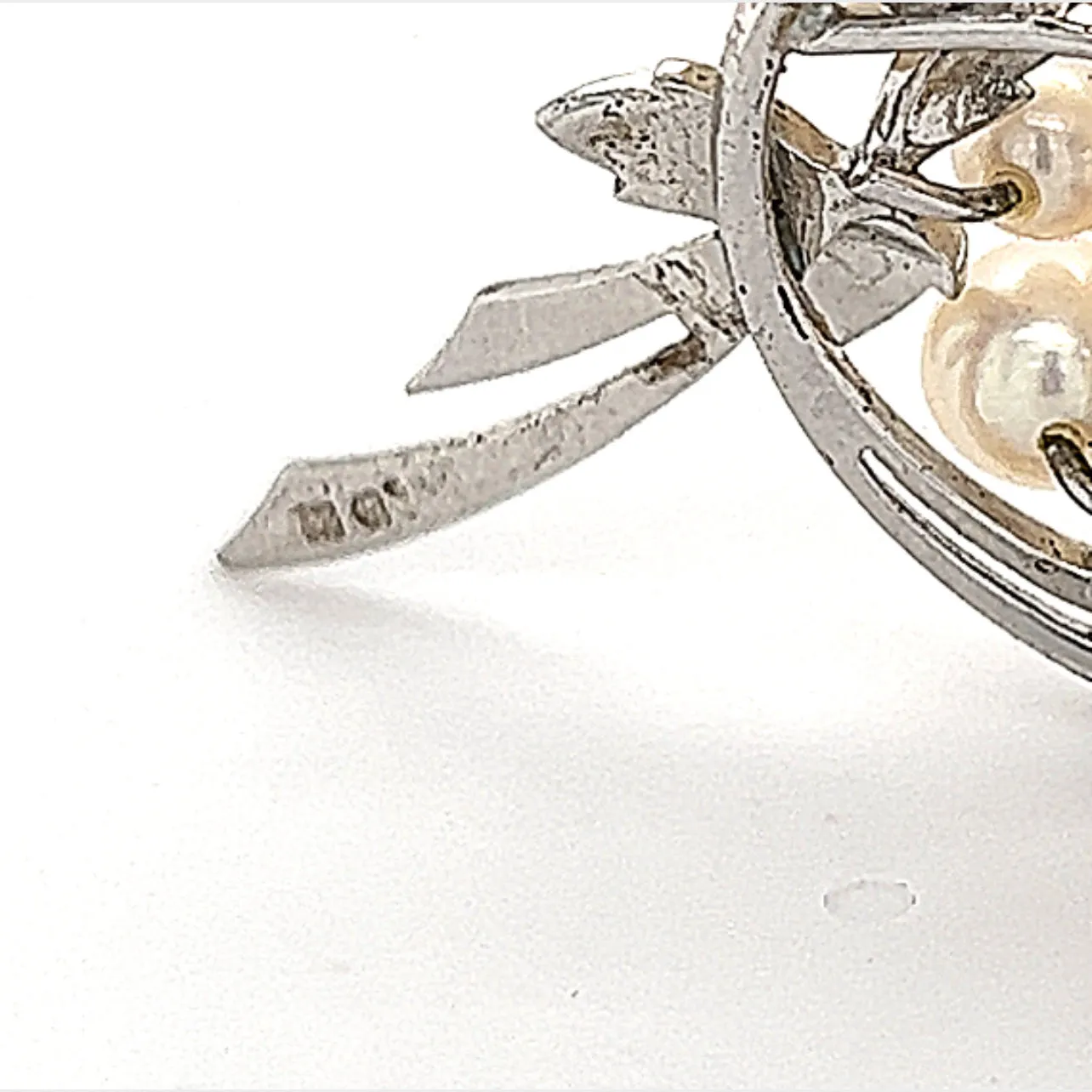 Mikimoto Estate Akoya Pearl Brooch Sterling Silver 6.25 mm 6.8g M245
