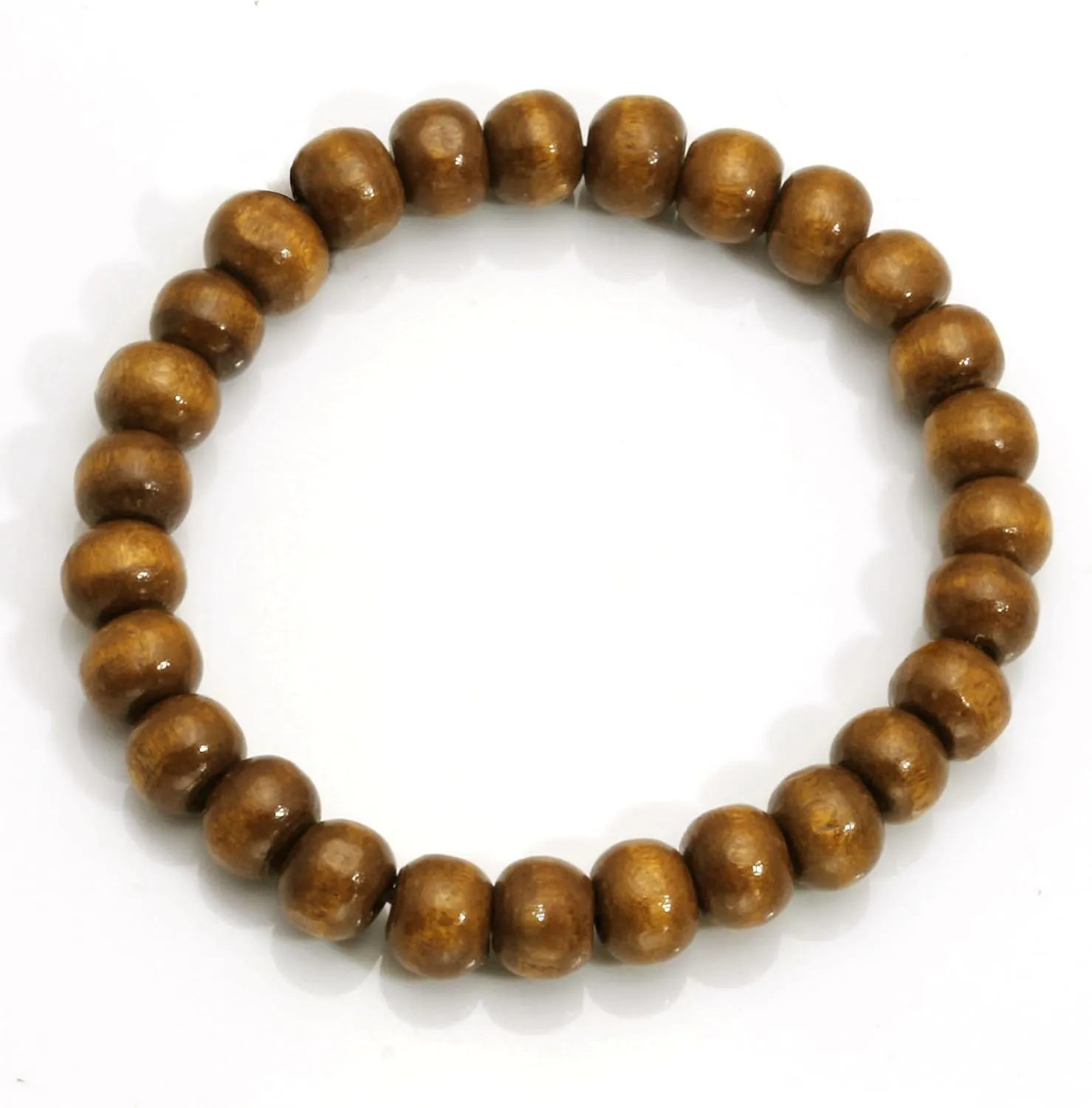 MILAKOO 5 Pcs Wooden Beaded Bracelet Bangle for Men and Women Elastic
