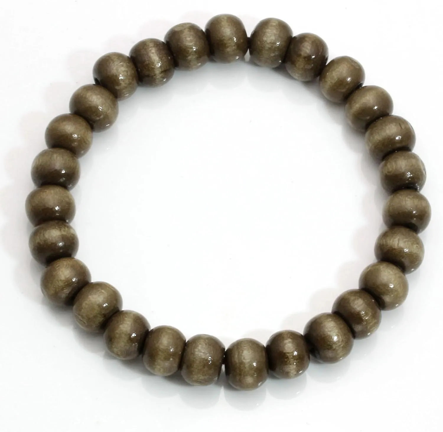 MILAKOO 5 Pcs Wooden Beaded Bracelet Bangle for Men and Women Elastic