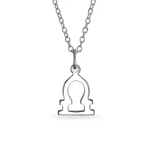 Mini Celestial Zodiac Pendant Necklace in Sterling Silver - Astrology Sign Jewelry