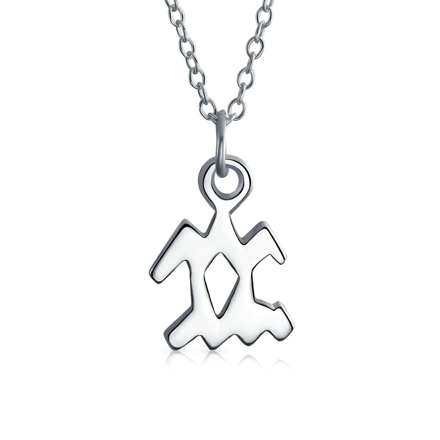 Mini Celestial Zodiac Pendant Necklace in Sterling Silver - Astrology Sign Jewelry