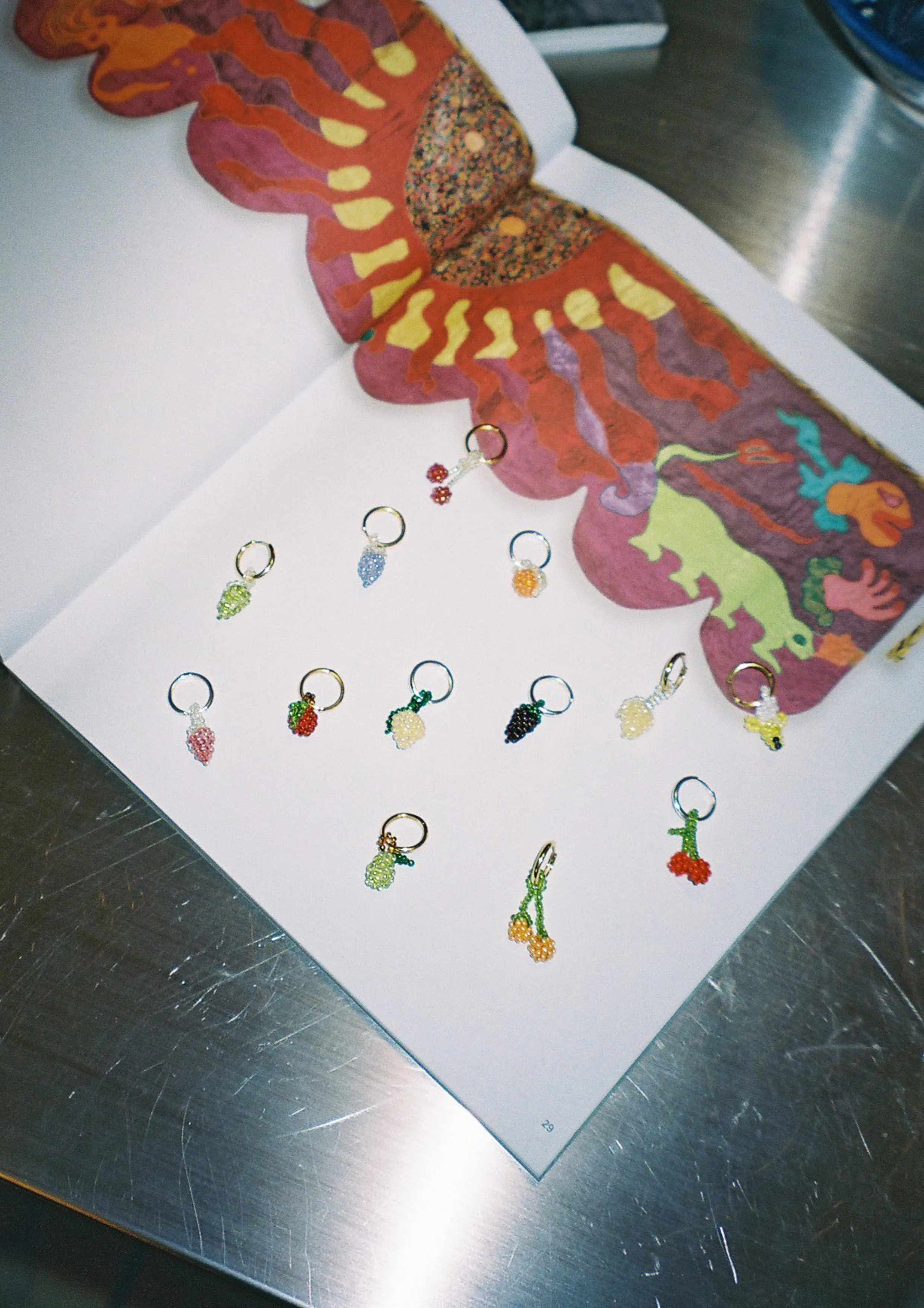 Mini Shiny Orange Earring