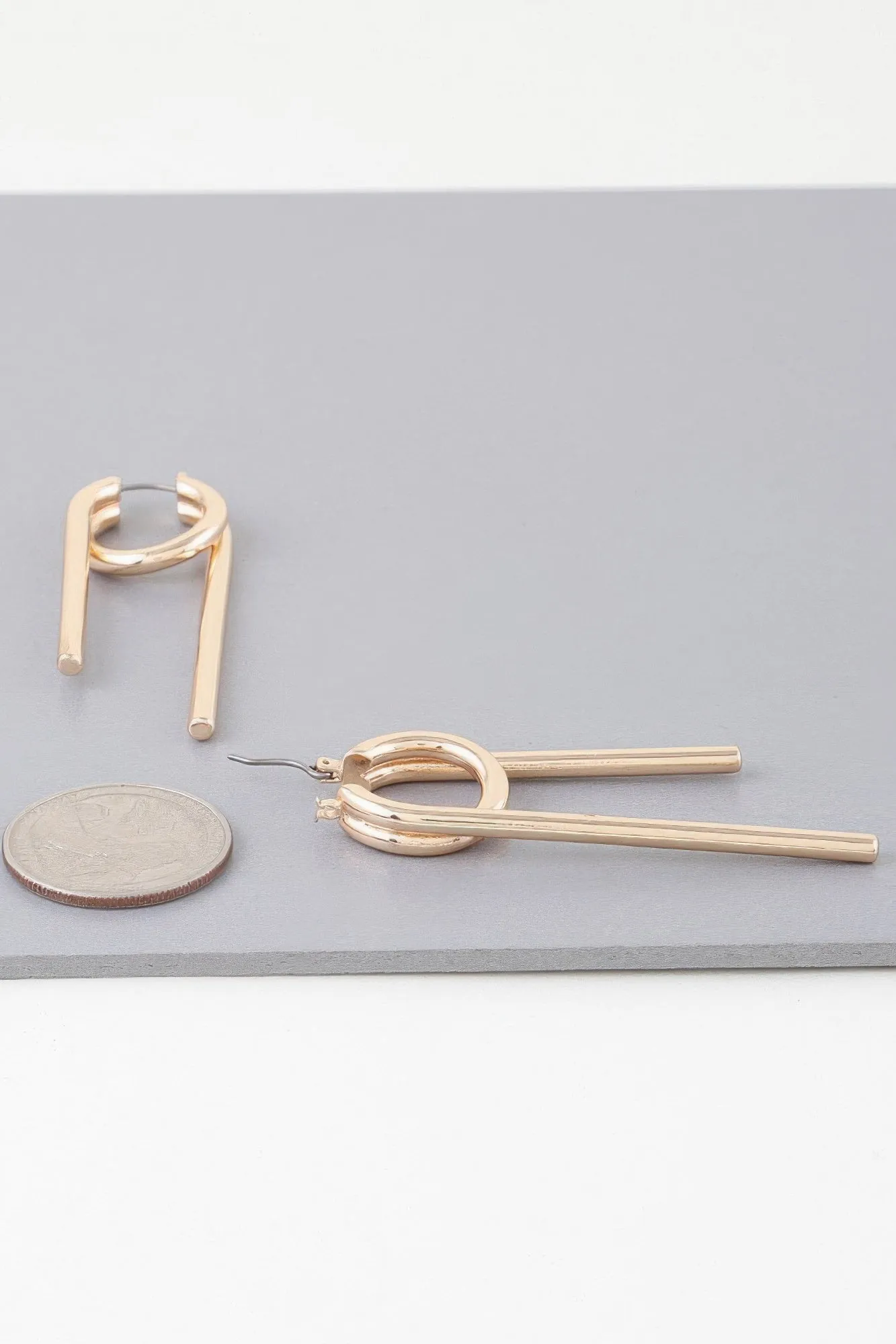 Multi Shiny Modern Drop Earrings
