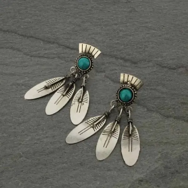 Navajo feather earrings