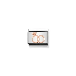 Nomination Classic Rose Gold Marriage Rings Charm