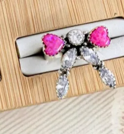 One Of A Kind Opal & White CZ Rings