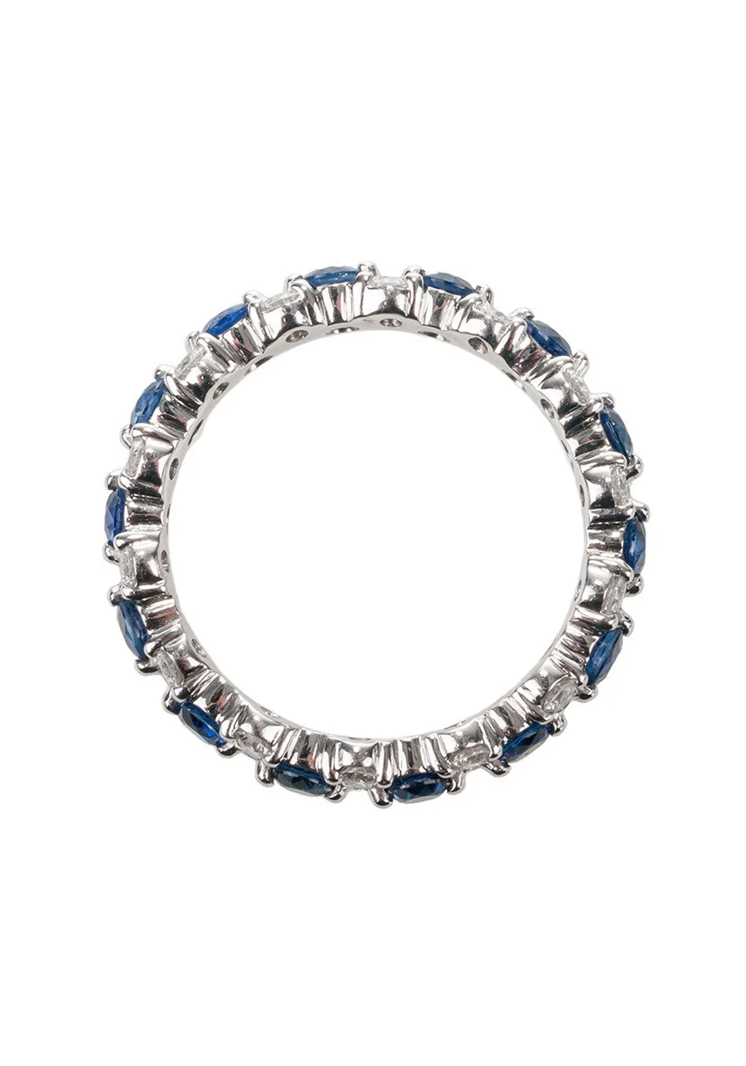 Oster Collection Platinum Diamond & Sapphire Eternity Band