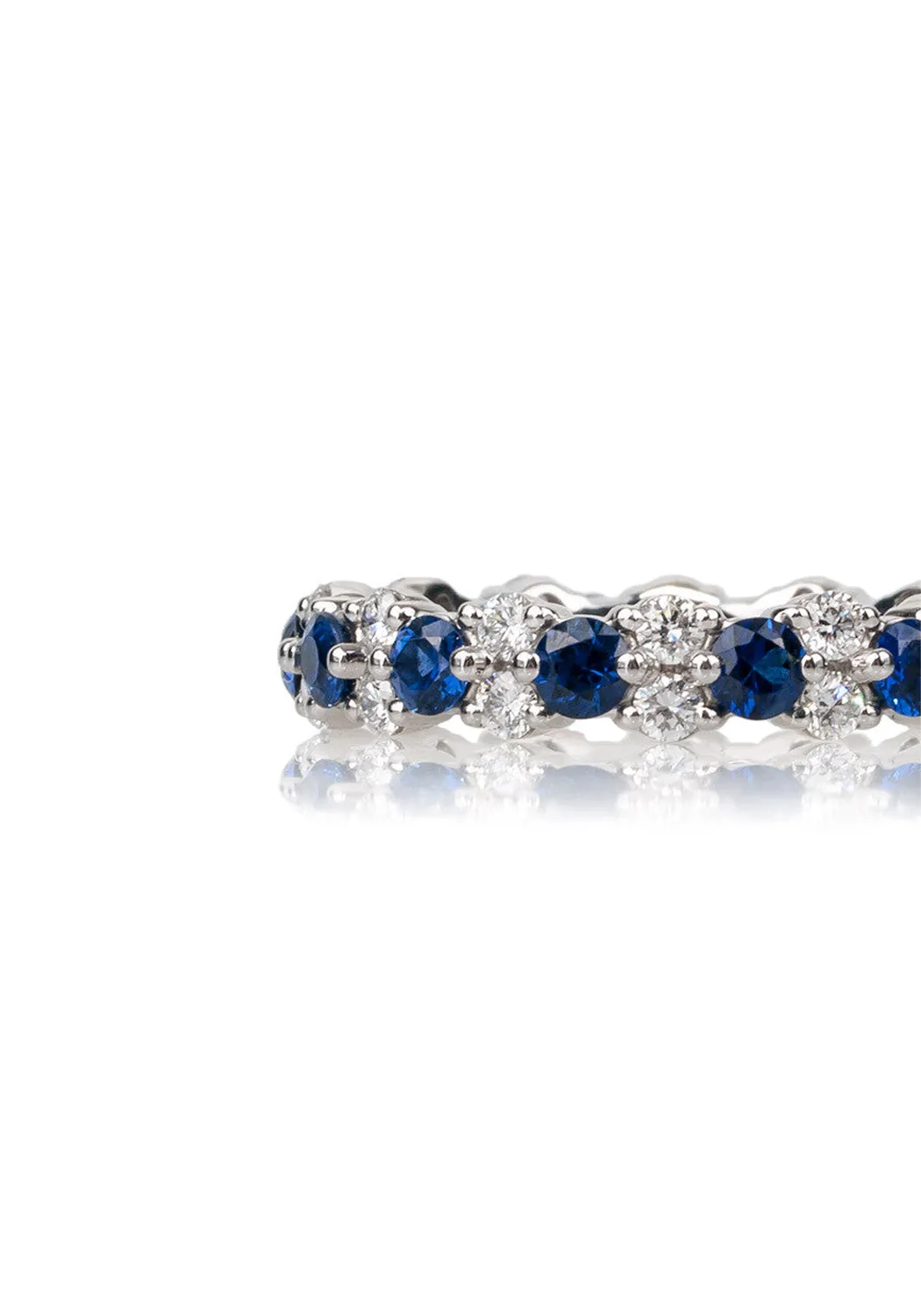 Oster Collection Platinum Diamond & Sapphire Eternity Band