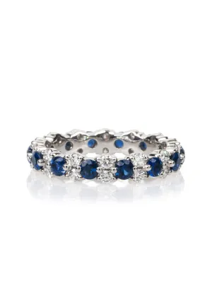 Oster Collection Platinum Diamond & Sapphire Eternity Band