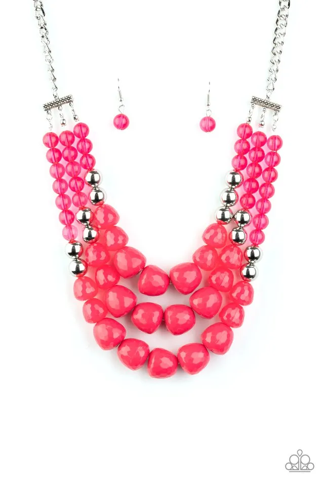 Paparazzi Necklace ~ Forbidden Fruit - Pink