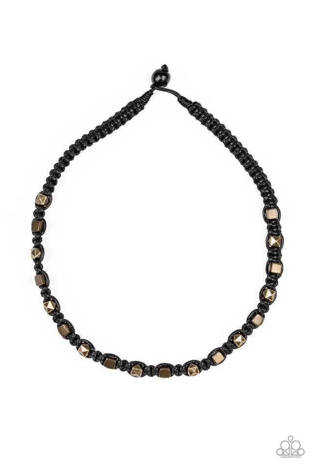 Paparazzi Necklace ~ Grunge Rush - Black
