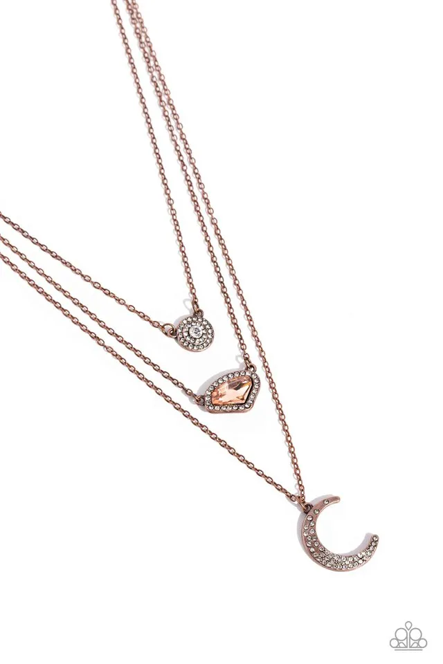 Paparazzi Necklace ~ Lunar Lineup - Copper