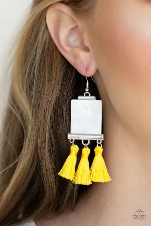 Paparazzi Tassel Retreat Earrings Yellow