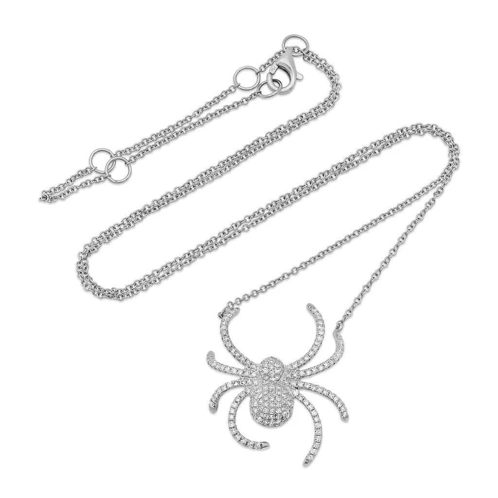 PAVE DIAMOND SPIDER NECKLACE