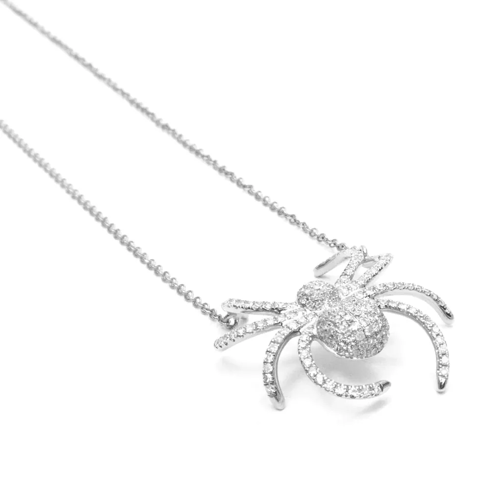 PAVE DIAMOND SPIDER NECKLACE