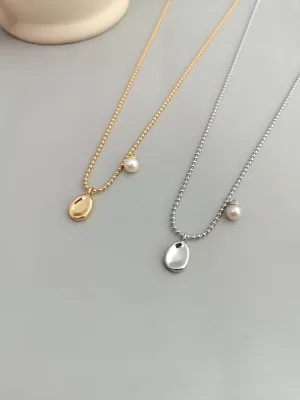 Pearl Drop Pendant Necklace in Gold Vermeil
