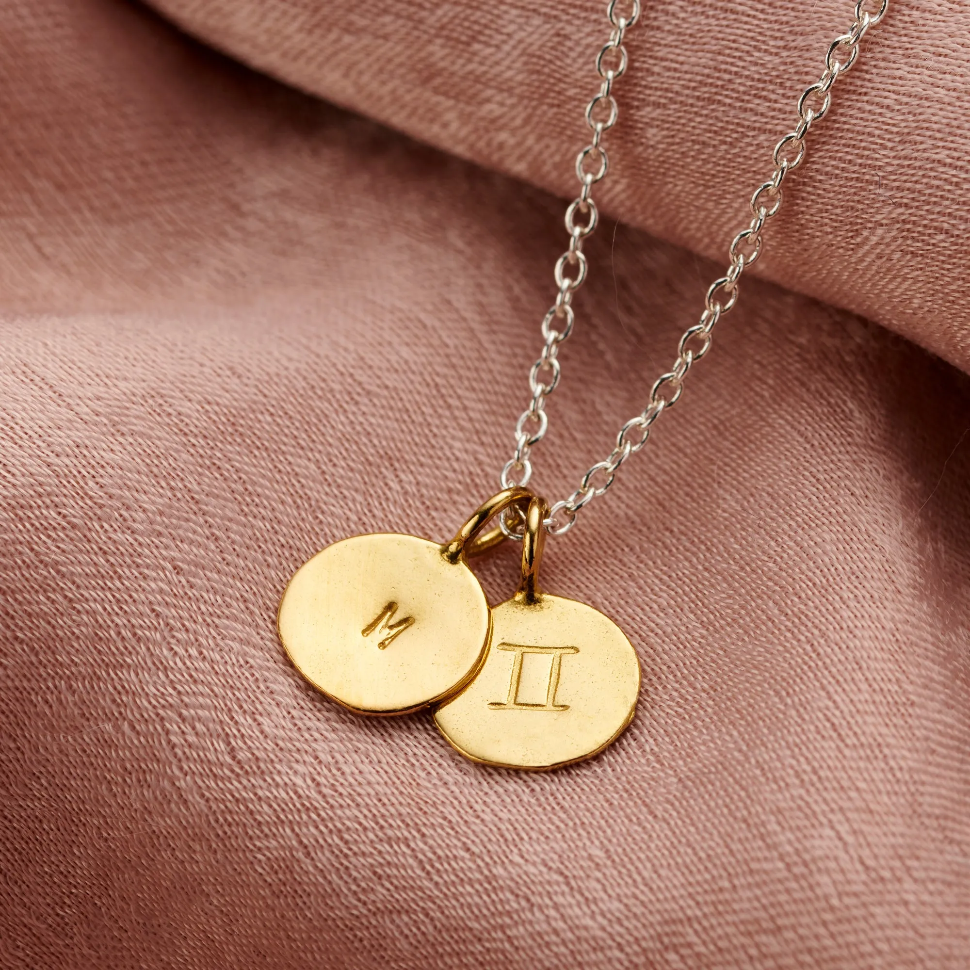 Personalised Gemini Zodiac Charm Necklace