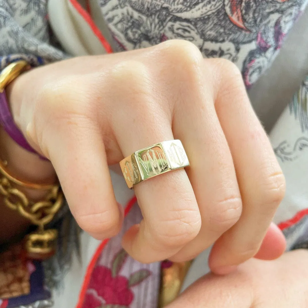 Personalized 14K Gold Family Ring