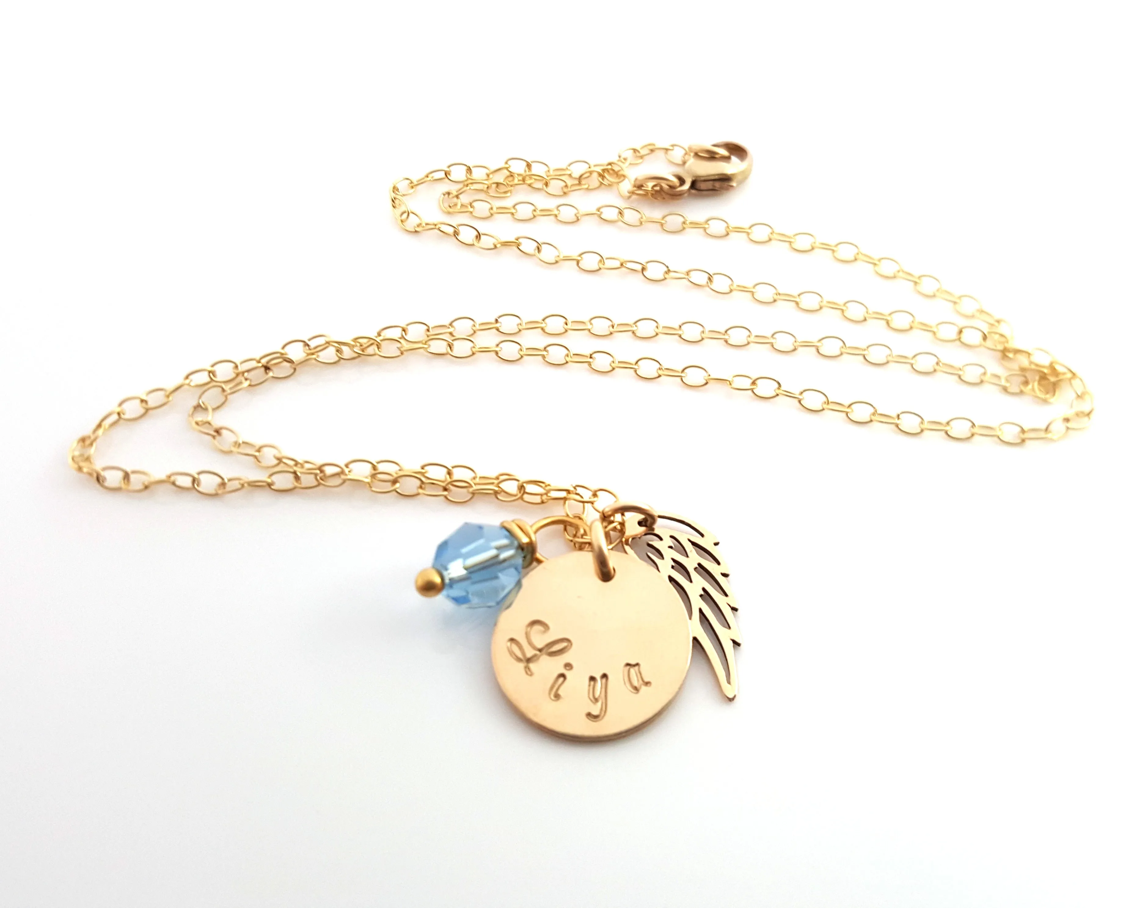 Personalized Name Angel Wing Necklace