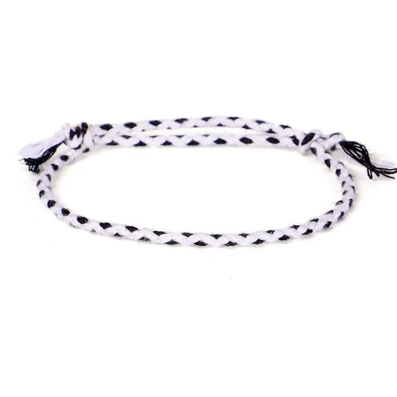 Ping An Buckle Four-strand Colorful Text And Play Line Bracelet