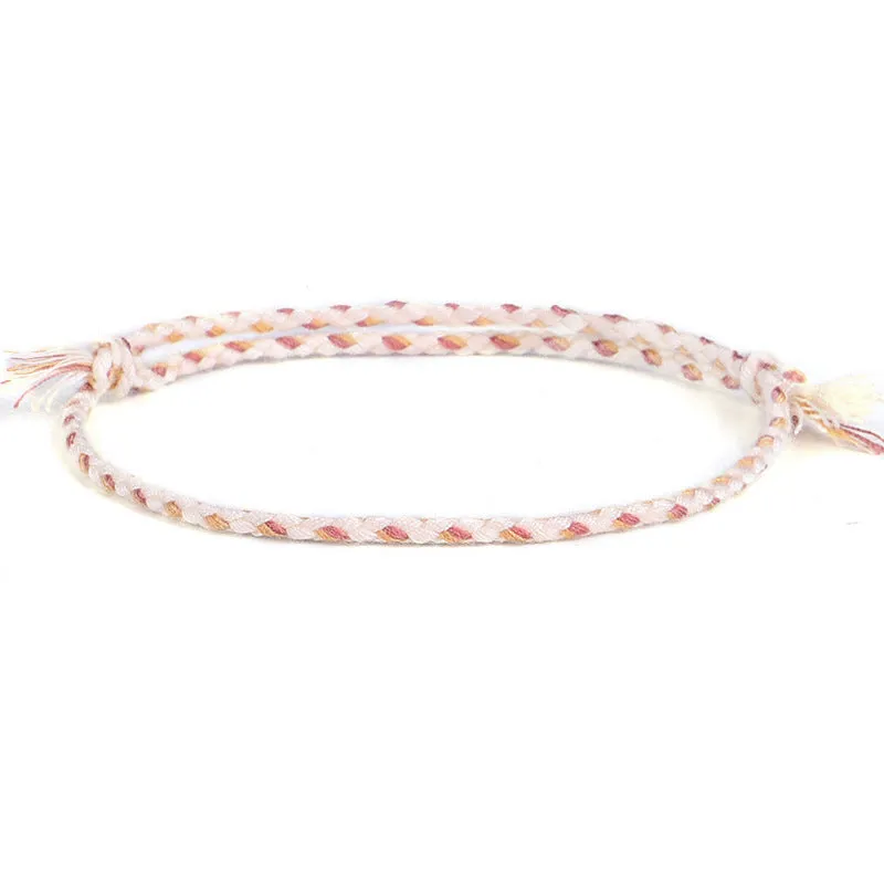 Ping An Buckle Four-strand Colorful Text And Play Line Bracelet