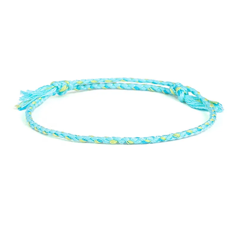 Ping An Buckle Four-strand Colorful Text And Play Line Bracelet