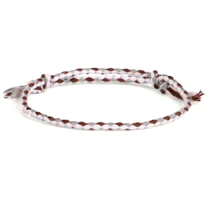 Ping An Buckle Four-strand Colorful Text And Play Line Bracelet