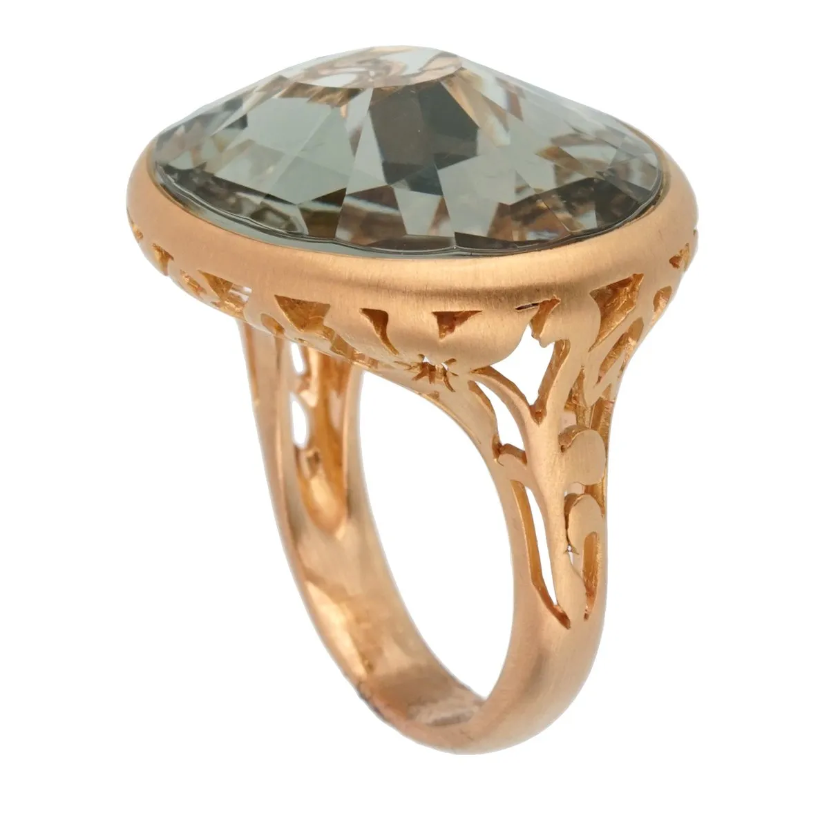 Pomellato 10.19 Carat Prasiolite Cocktail Rose Gold Ring Sz 7 1/2