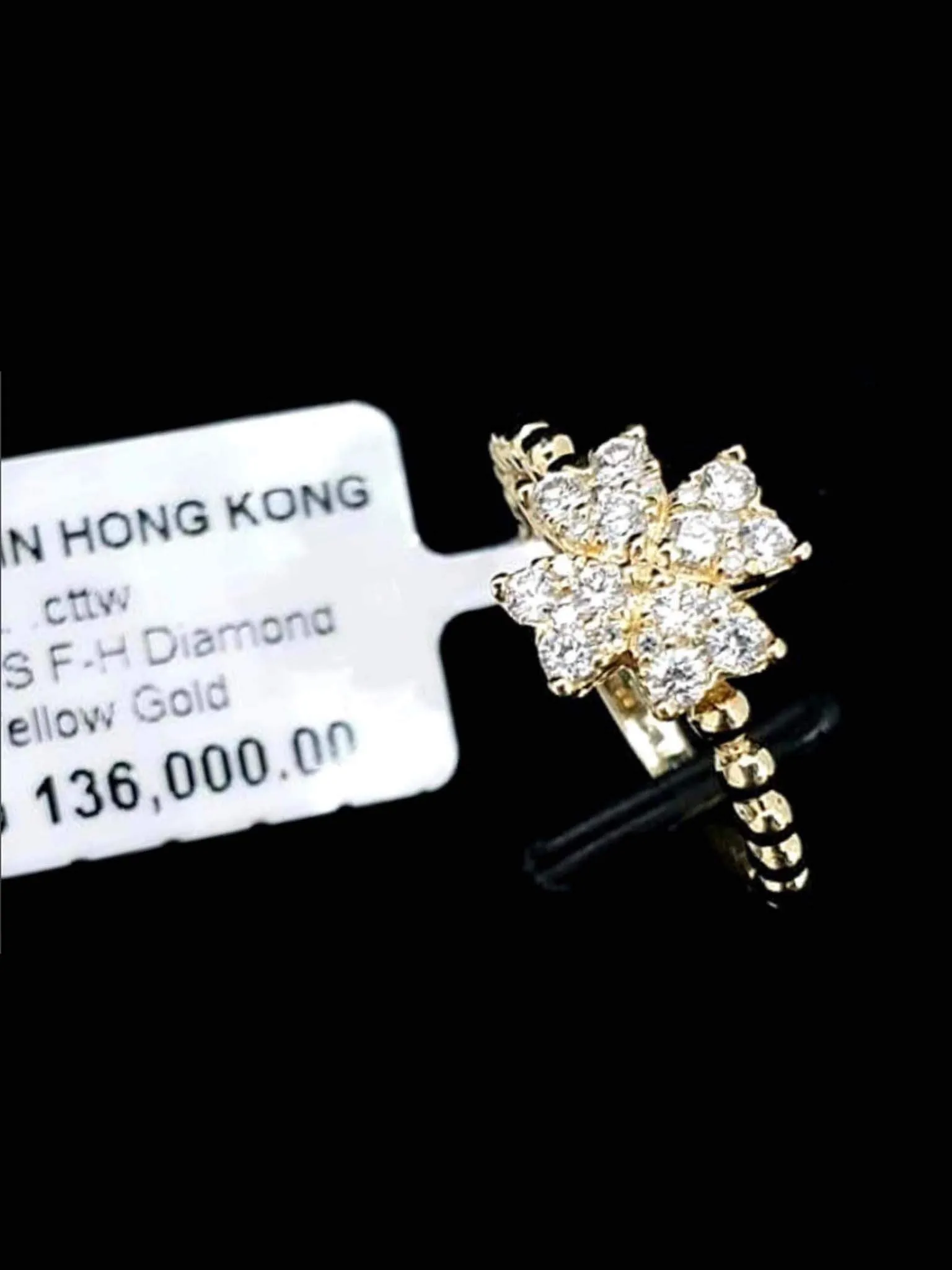 PREORDER | Golden Heart Floral Diamond Ring 14kt