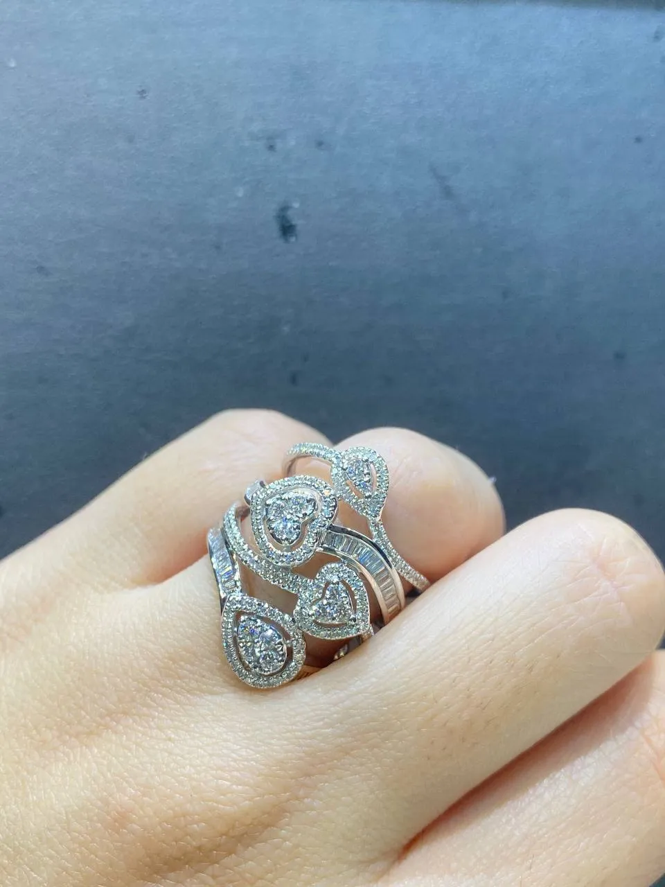 PREORDER | Heart Statement Diamond Ring 14kt