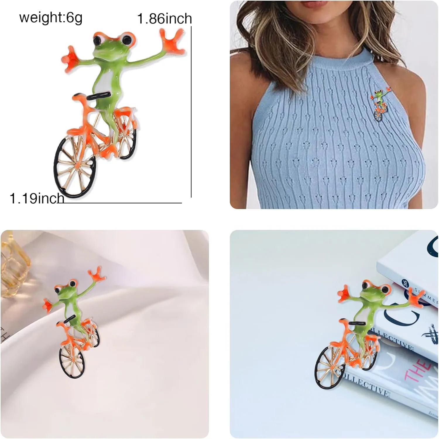 Pretty Gold Crystal Animal Brooches Pings Elegant Full Shining Rhinestone Butterfly Fox Frog Brooch Novelty Funny Pins Fashion Jewelry Brooches Accessories for Women Girl