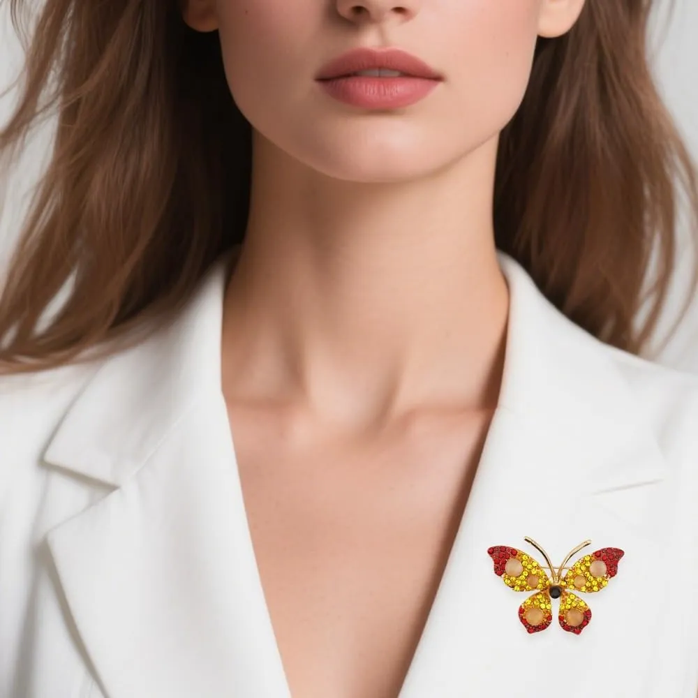 Queen Emperor Butterfly Crystal Diamond Brooch/Elegant, Elegant, Cute Multiple color tones to choose from